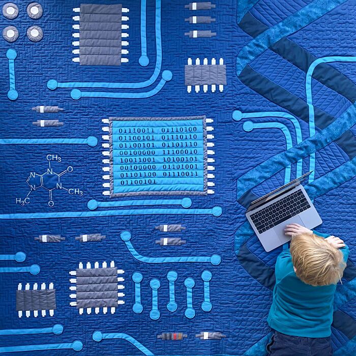 Finished My Circuit/Dna Quilt! So Proud Of This One