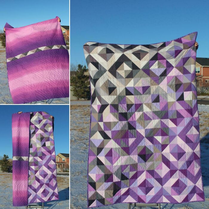 Started This Top 3 Years Ago When I Didn't Even Own A Sewing Machine. Got Discouraged, Ignored It, Disassembled It, But Now It's A Complete Quilt!