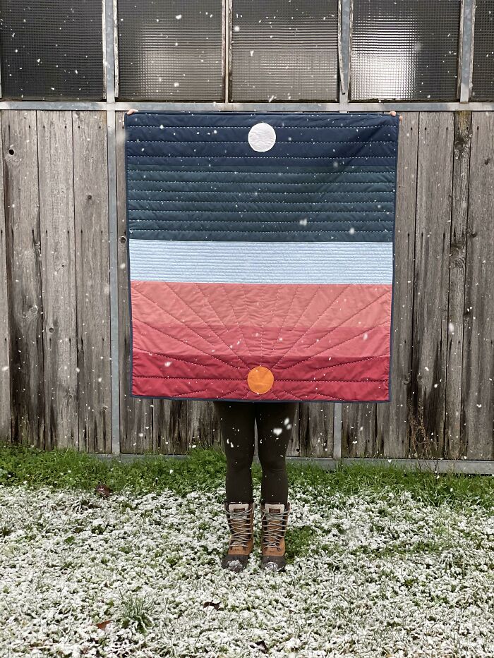 First Time Hand Quilting The Top!