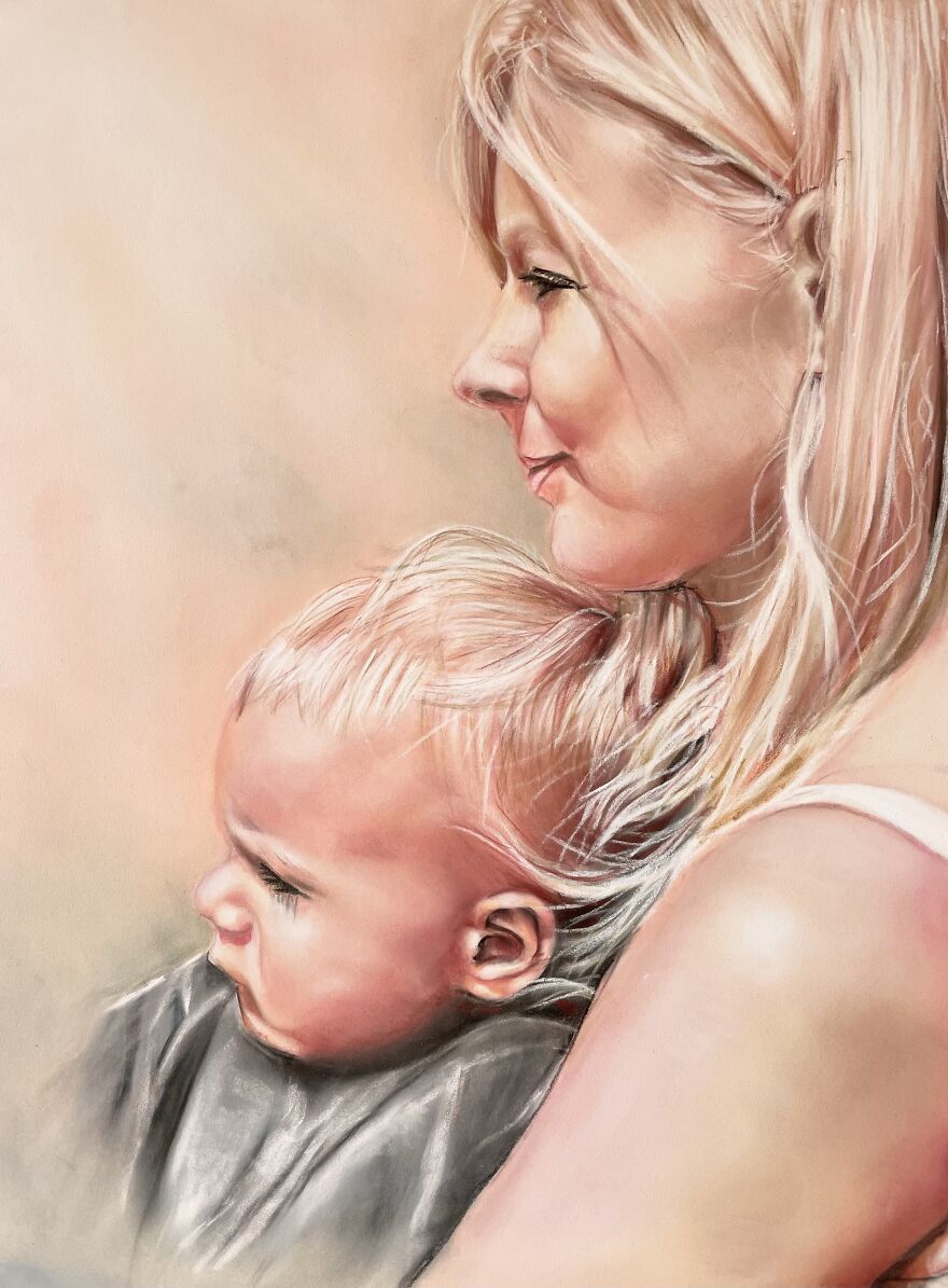 I Create Emotive Pastel Portraits