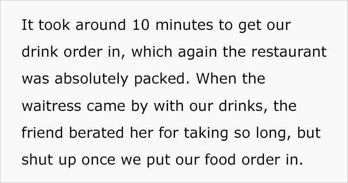 Guy Publicly Shames Wife&rsquo;s Friend For Being Rude To A Waitress, Asks Online If He Went Too Far