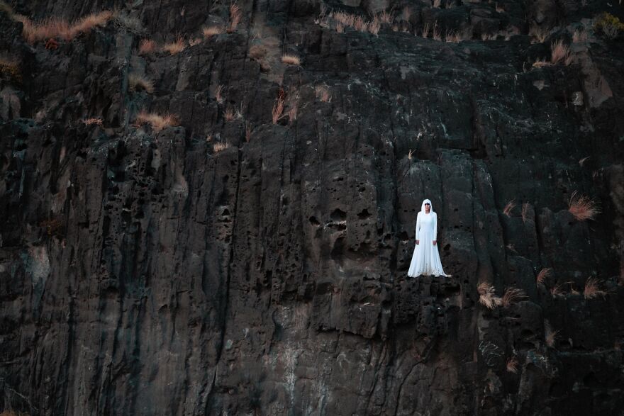 The Time Had Approached For Her To Go. She Climbed The Cliffs Once More, To Watch The View From Above, Before Visiting Her Last Planet