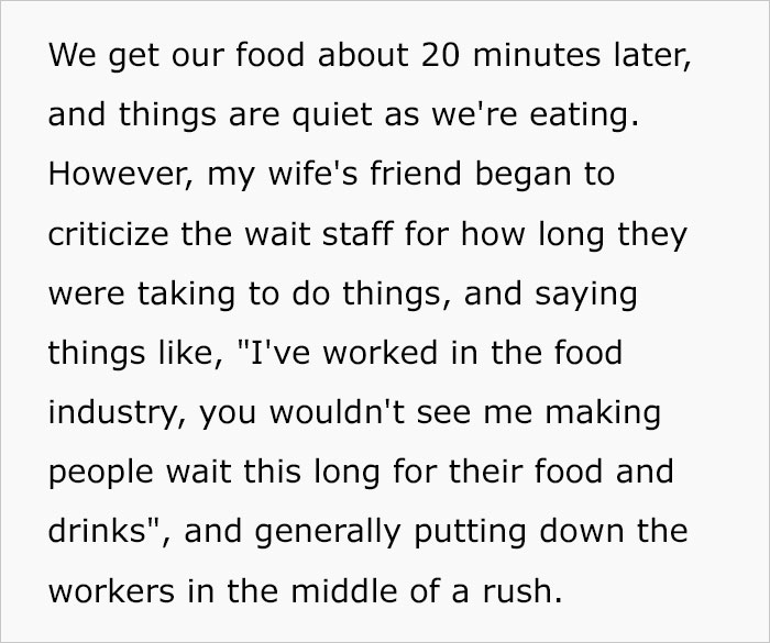 Guy Publicly Shames Wife’s Friend For Being Rude To A Waitress, Asks Online If He Went Too Far Guy Publicly Shames Wife’s Friend For Being Rude To A Waitress, Asks Online If He Went Too Far