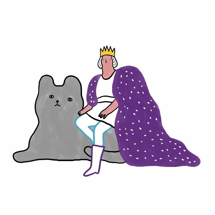 Artist Expresses All His Love For Cats And Dogs In Adorable Minimalist Illustrations (26 Pics)