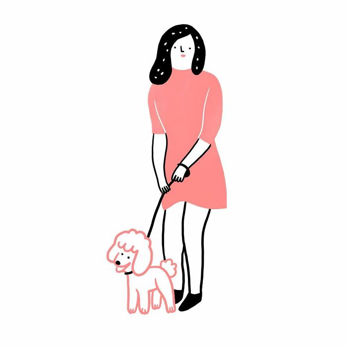 Artist Expresses All His Love For Cats And Dogs In Adorable Minimalist Illustrations (26 Pics)