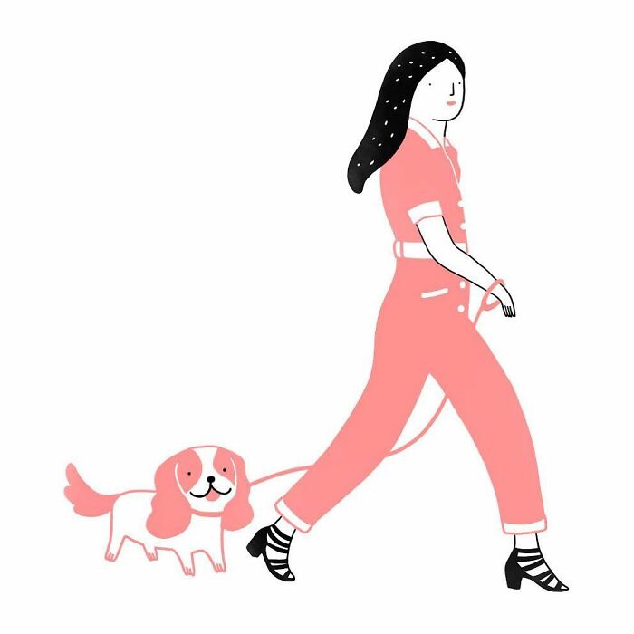 Artist Expresses All His Love For Cats And Dogs In Adorable Minimalist Illustrations (26 Pics)