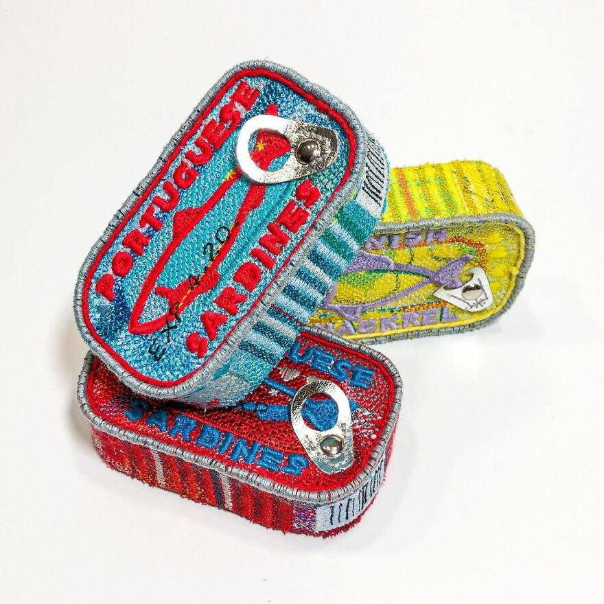 Artist Makes Detailed Embroidered Felt Food Sculptures