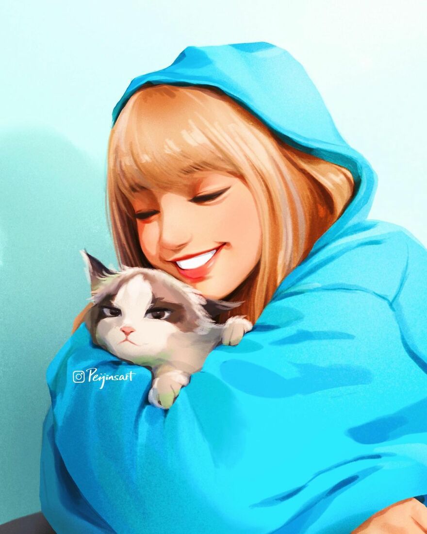 Artist Proves In His Illustrations That The Presence Of Animals Makes Everything Adorable (28 Pics)