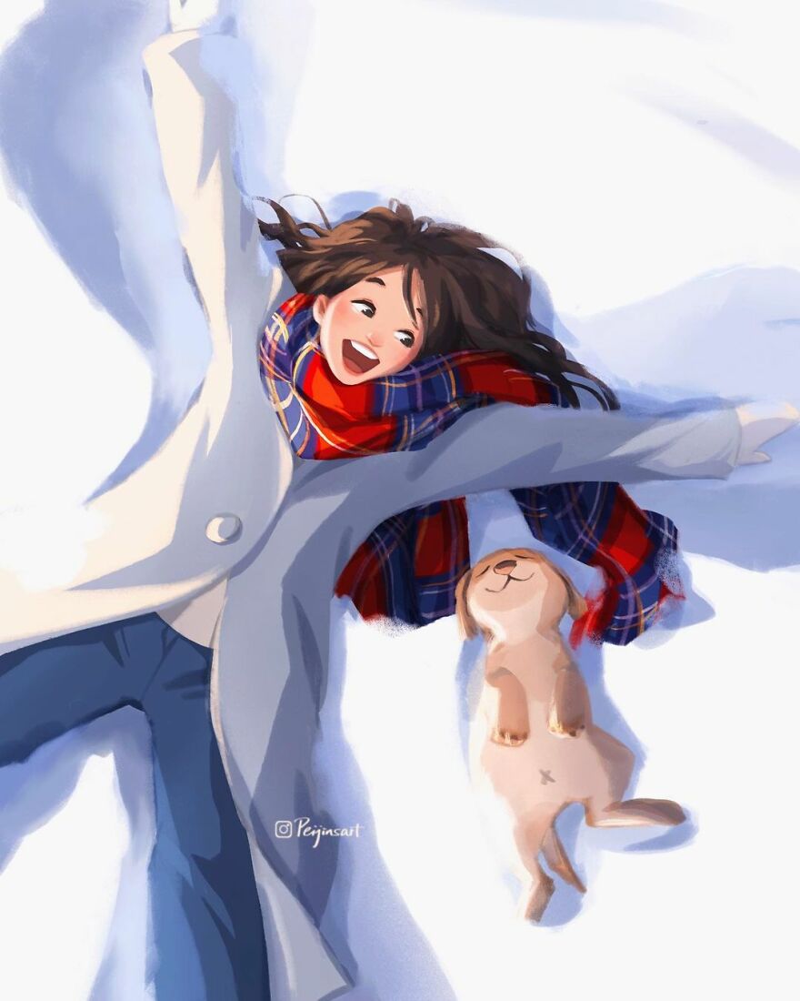 Artist Proves In His Illustrations That The Presence Of Animals Makes Everything Adorable (28 Pics)