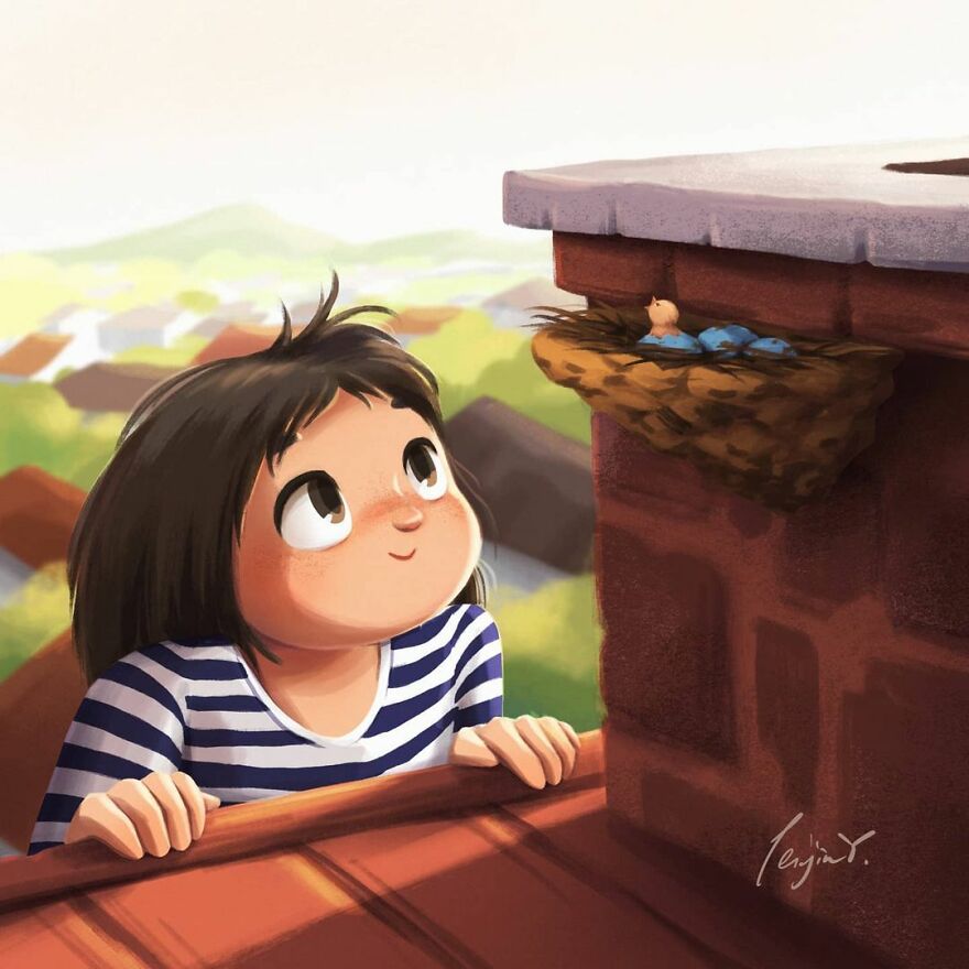 Artist Proves In His Illustrations That The Presence Of Animals Makes Everything Adorable (28 Pics)