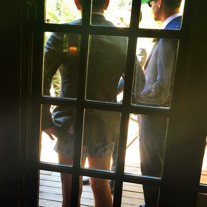 The Groom's Pants Were Inadvertently Left At The Hotel