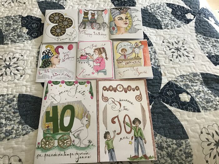 I Send Birthday Cards To My Family And Some Friends, All Handmade And The Envelopes Too