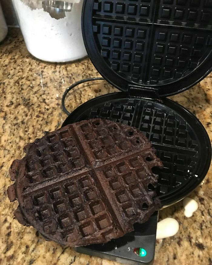 Im Not Saying That She Has Pregnancy Brain... I Mean It’s Also Possible That She Made Chocolate Waffles. Either Way It Smells Like A Delicious Campfire In Our Kitchen