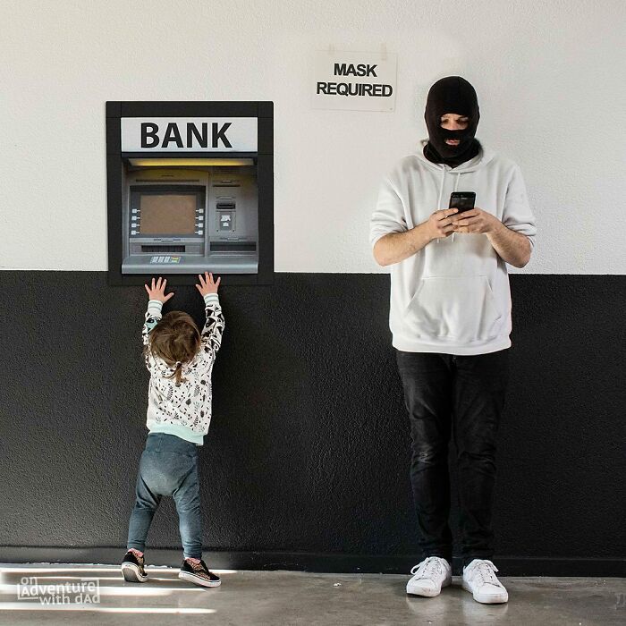 Dad Still Isn’t Used To Wearing A Mask In Public Places. You Can’t Go Anywhere With Him These Days