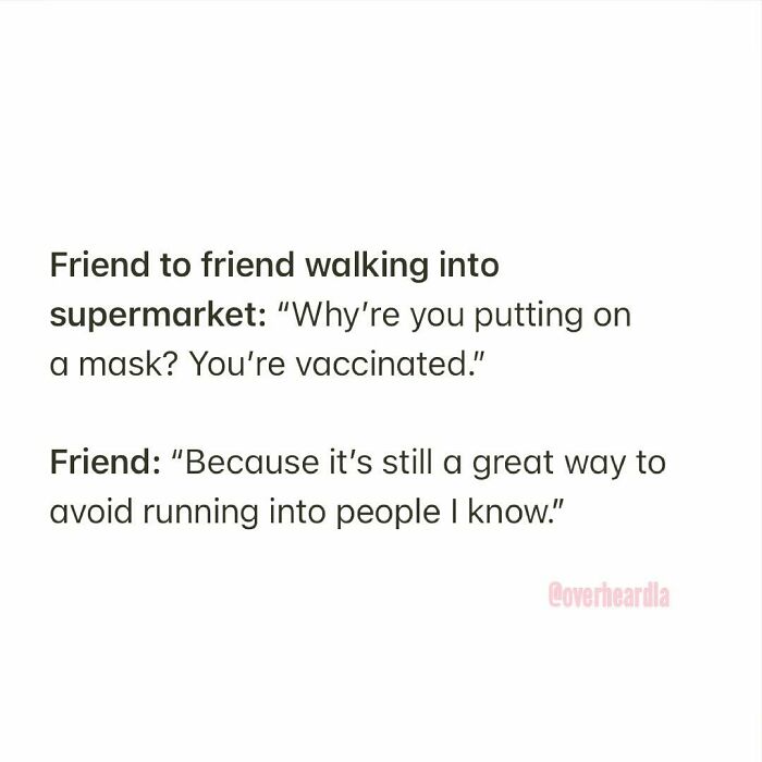 Whole Foods. Santa Monica. 🥸😷
overheard By Anonymous 📥
#brilliantdisguise #overheardla