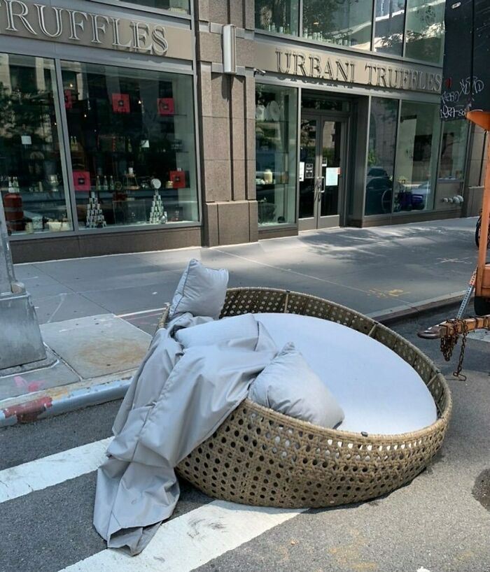 What Is This? And The Stooper Suggested It May Be A Giant Mushroom Considering It’s Outside Urban “Truffle”. 60th And West End