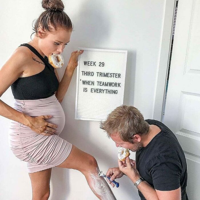 We've Officially Entered The Last Trimester And I'm Getting To Big To Do Things Like Shave My Legs Without Having To Take A Nap Afterwards