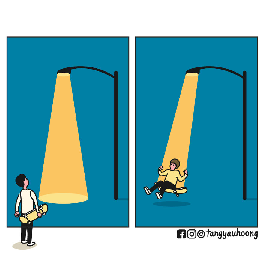 I Drew 23 Comics To Show How Unexpected Surprises Happen When We Look At Things Differently.