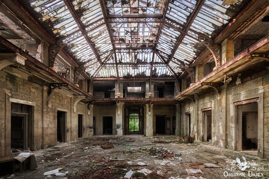 The Atrium Of This Administration Office Is A Wonder To Photograph, Even In Ruins