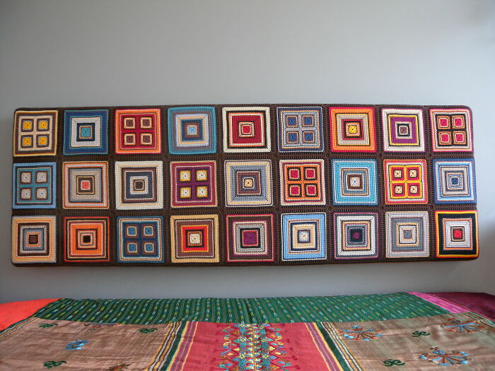 I Like To Design And Crochet Pretty And Useful Things. This Bed Headrest Cover Took One Whole Month To Create