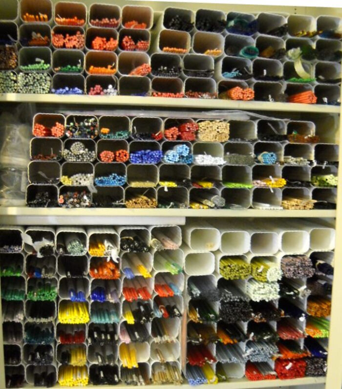 Part Of The Glass Stash In My Lampwork Studio