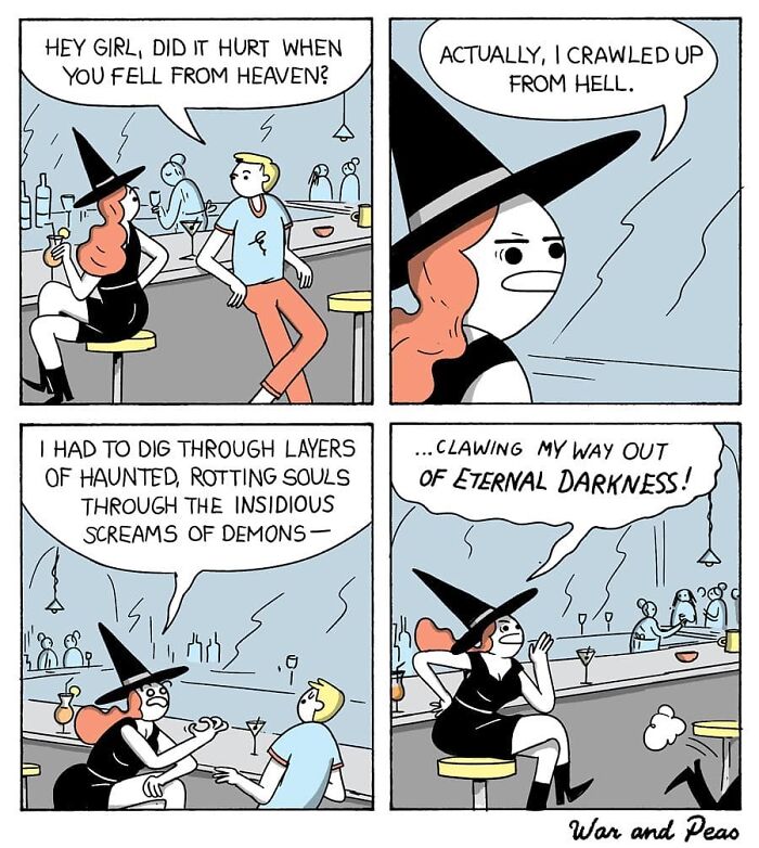 Dark But Funny Comics By War And Peas