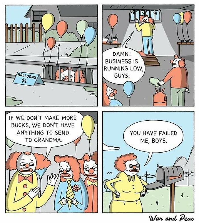 Dark But Funny Comics By War And Peas