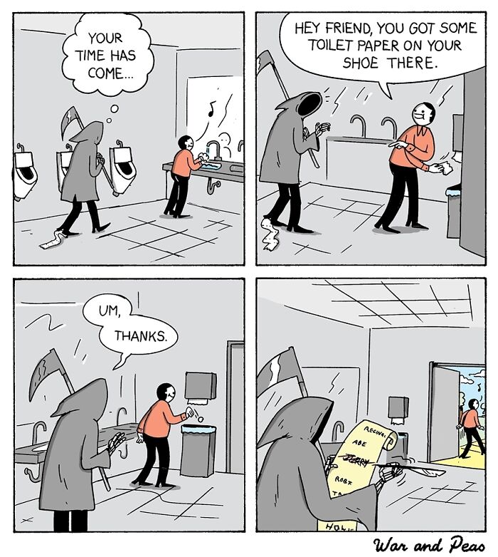 Dark But Funny Comics By War And Peas