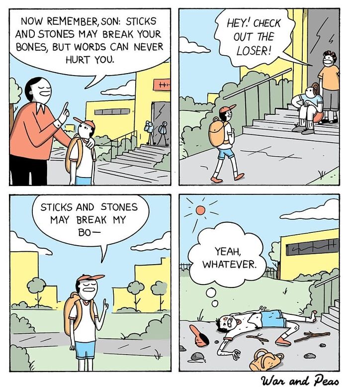 Dark But Funny Comics By War And Peas