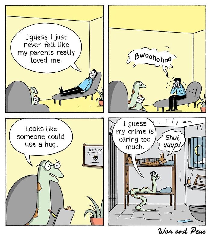 Dark But Funny Comics By War And Peas