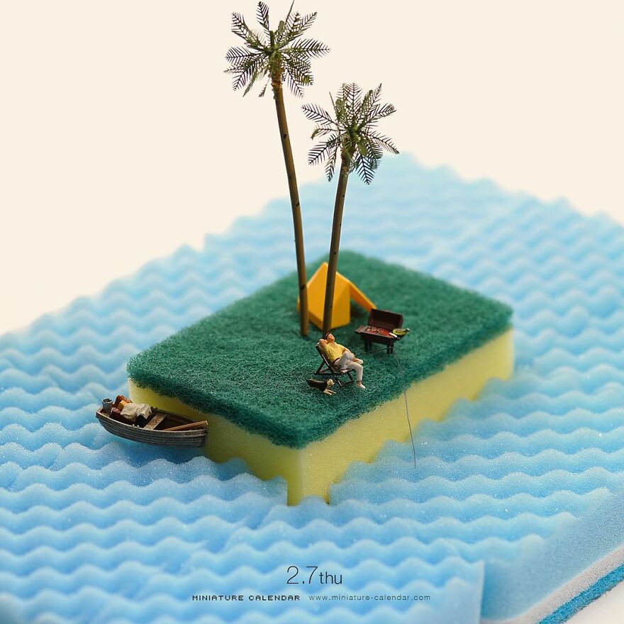 Every Day, This Artist Creates And Photographs Miniature Worlds (New Pics)