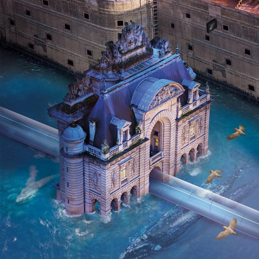 French Digital Artist Uses Architectures And Monuments To Show A New Surreal World (55 Pics)