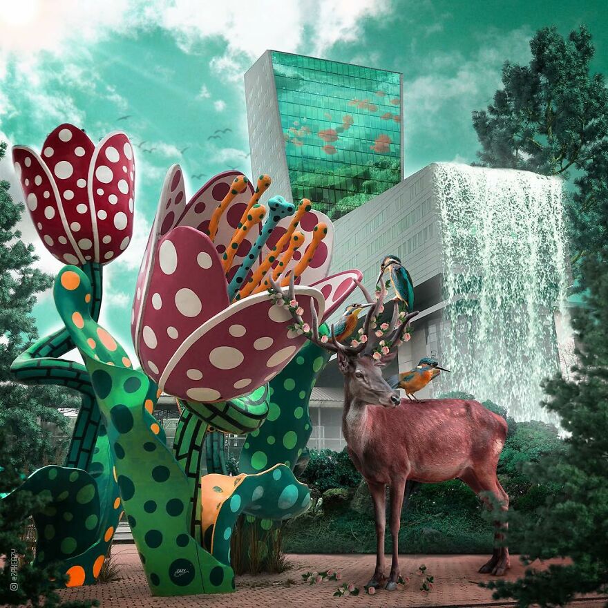 French Digital Artist Uses Architectures And Monuments To Show A New Surreal World (55 Pics)