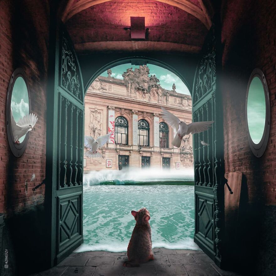 French Digital Artist Uses Architectures And Monuments To Show A New Surreal World (55 Pics)