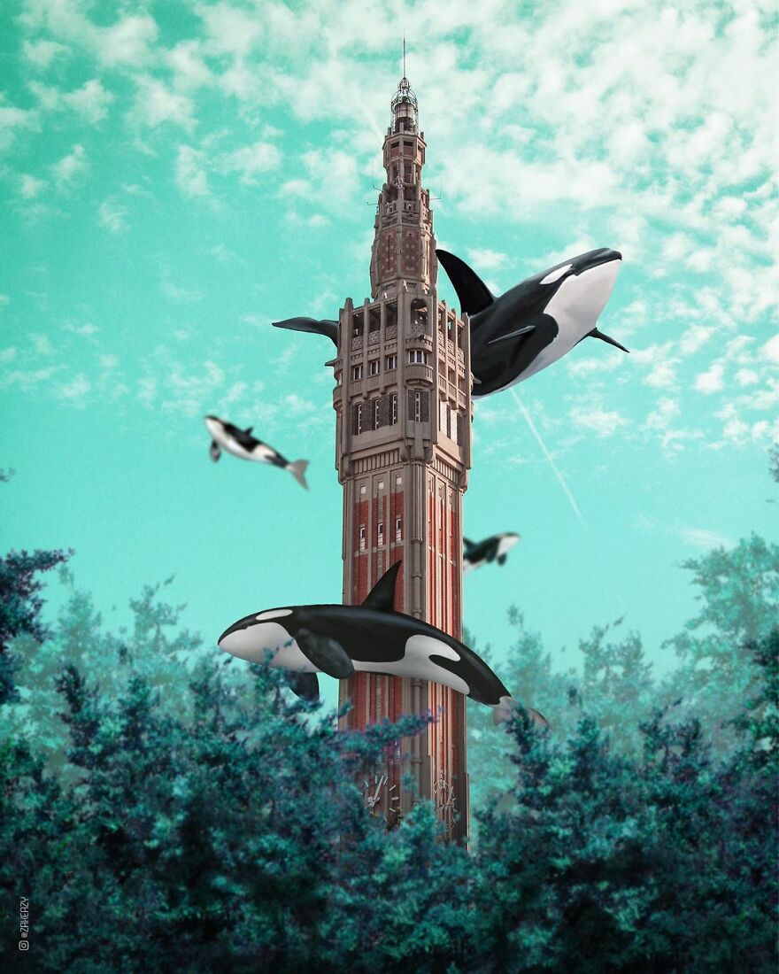 French Digital Artist Uses Architectures And Monuments To Show A New Surreal World (55 Pics)