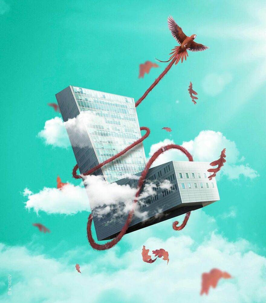 French Digital Artist Uses Architectures And Monuments To Show A New Surreal World (55 Pics)