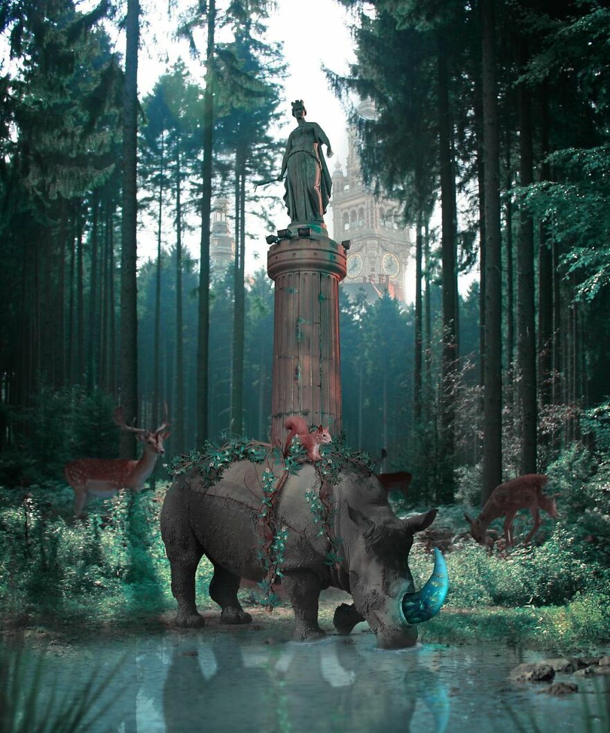 French Digital Artist Uses Architectures And Monuments To Show A New Surreal World (55 Pics)