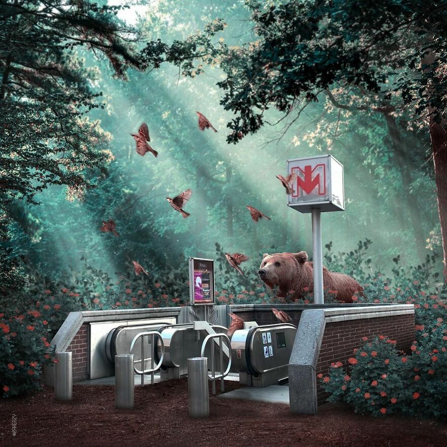 French Digital Artist Uses Architectures And Monuments To Show A New Surreal World (55 Pics)