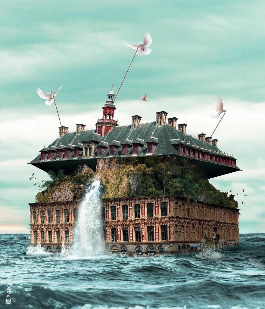 French Digital Artist Uses Architectures And Monuments To Show A New Surreal World (55 Pics)