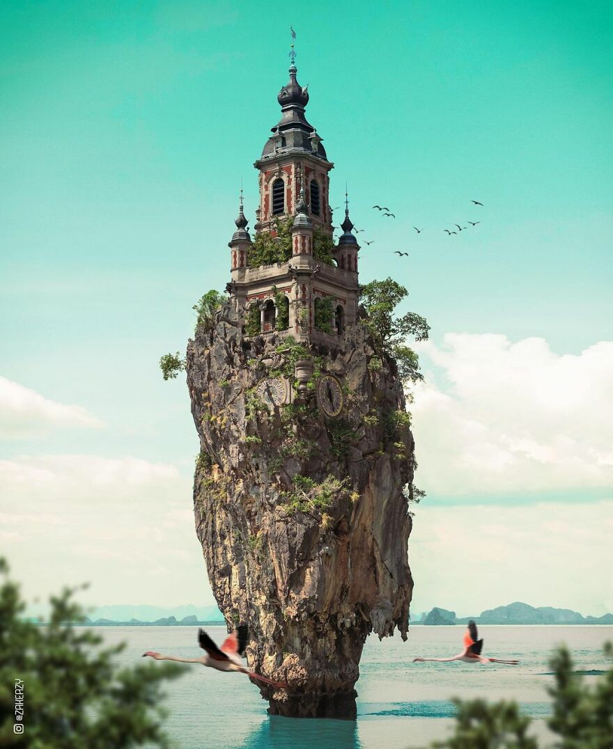 French Digital Artist Uses Architectures And Monuments To Show A New Surreal World (55 Pics)