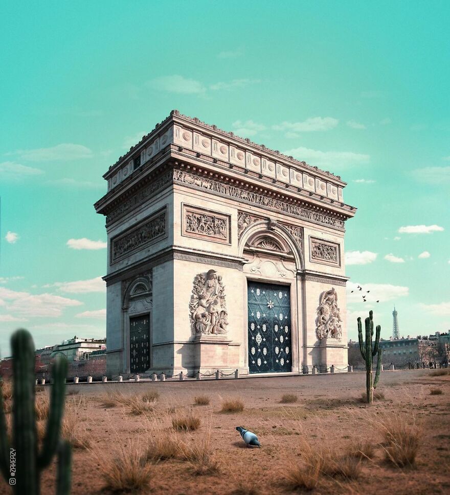 French Digital Artist Uses Architectures And Monuments To Show A New Surreal World (55 Pics)