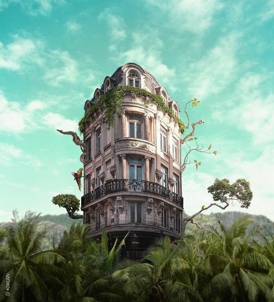 French Digital Artist Uses Architectures And Monuments To Show A New Surreal World (55 Pics)