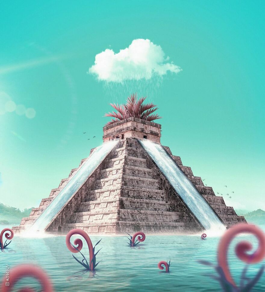 French Digital Artist Uses Architectures And Monuments To Show A New Surreal World (55 Pics)