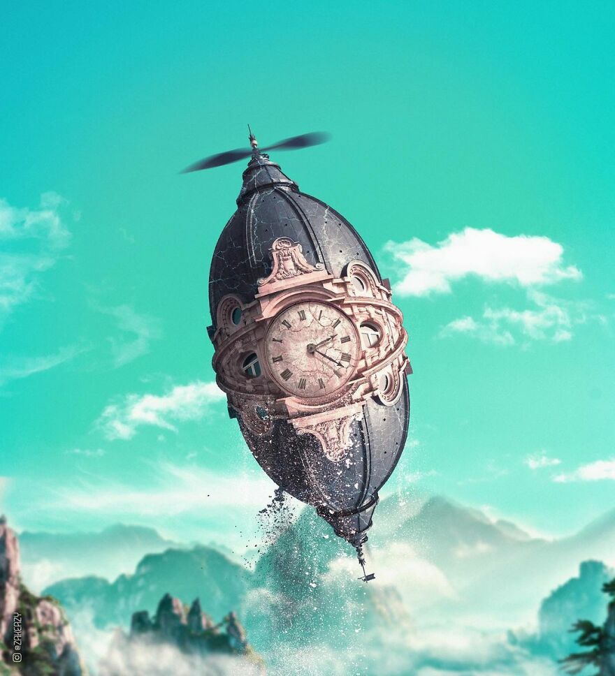 French Digital Artist Uses Architectures And Monuments To Show A New Surreal World (55 Pics)