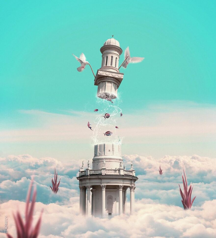 French Digital Artist Uses Architectures And Monuments To Show A New Surreal World (55 Pics)