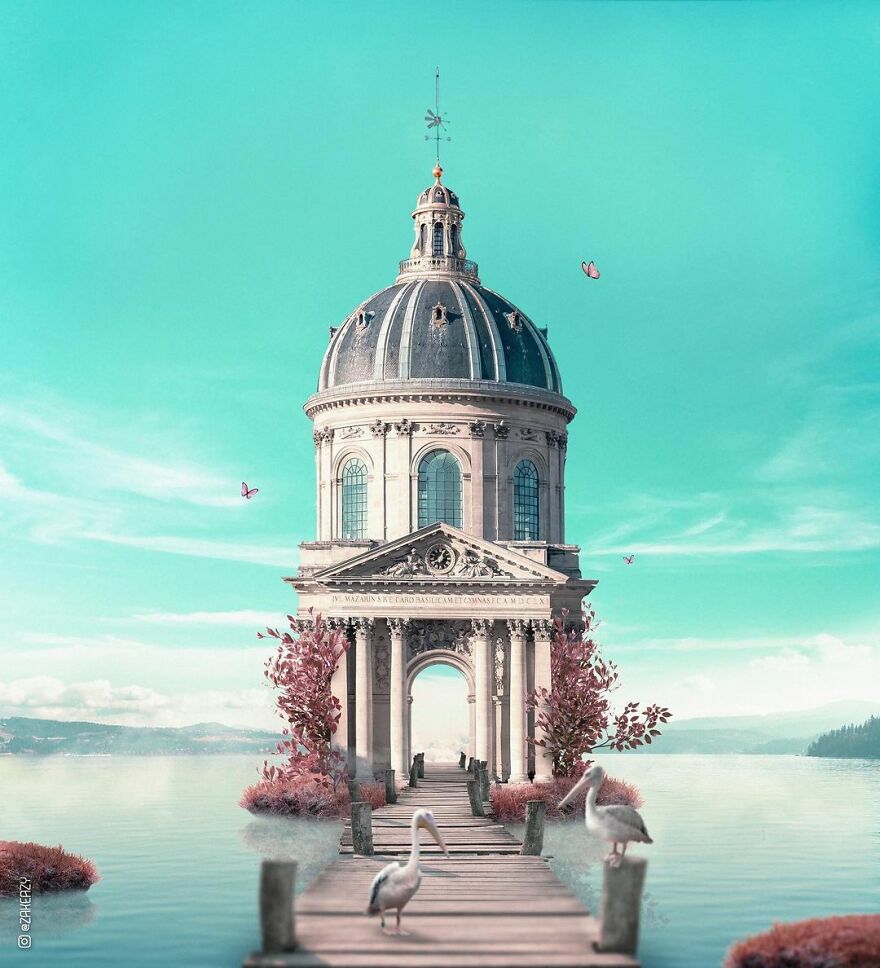 French Digital Artist Uses Architectures And Monuments To Show A New Surreal World (55 Pics)