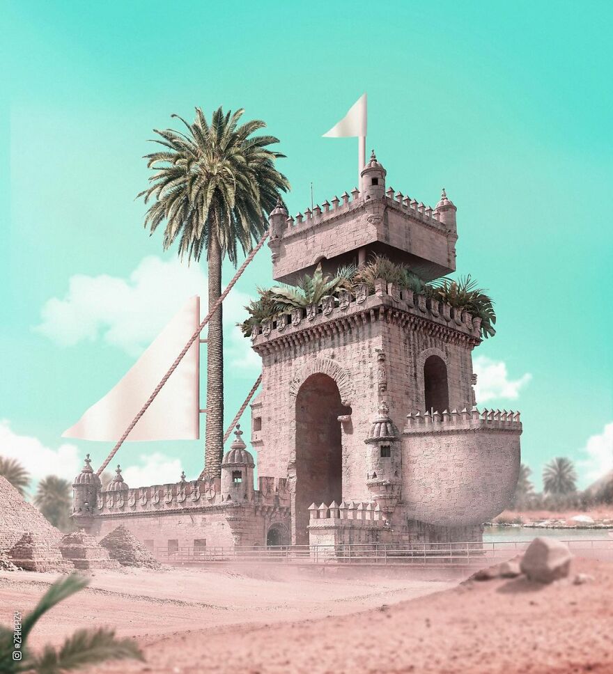 French Digital Artist Uses Architectures And Monuments To Show A New Surreal World (55 Pics)