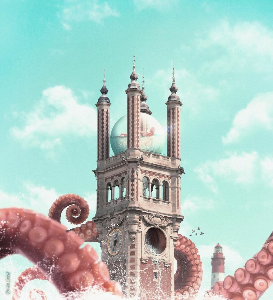 French Digital Artist Uses Architectures And Monuments To Show A New Surreal World (55 Pics)