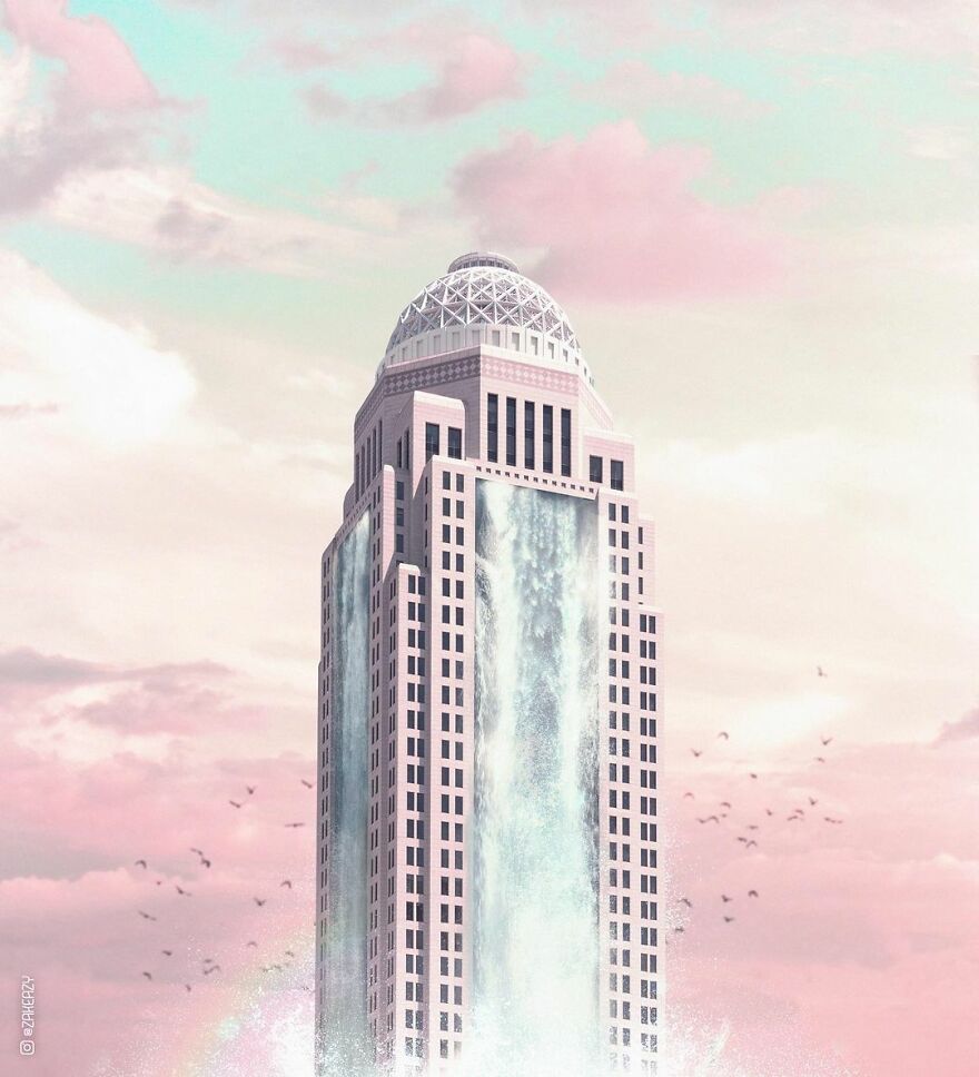 French Digital Artist Uses Architectures And Monuments To Show A New Surreal World (55 Pics)