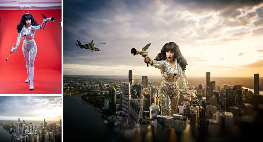 "Invasion" – Messing With Perspective To Make Giants